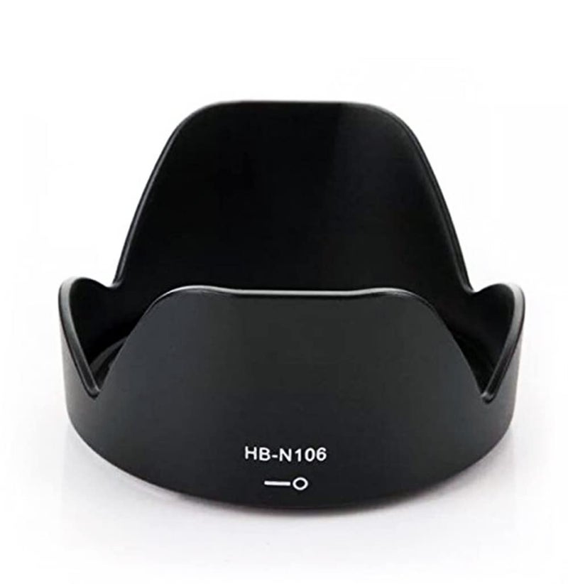 Hanumex® HB-N106 Bayonet Lens Hood for Nikon 18-55mm AF-P & 18-55mm f/3.5-5.6G VR AF-P DX Lens, 55mm Thread, in Sleek Black – Improve Your Photography with This Protective Lens Hood - Image 1