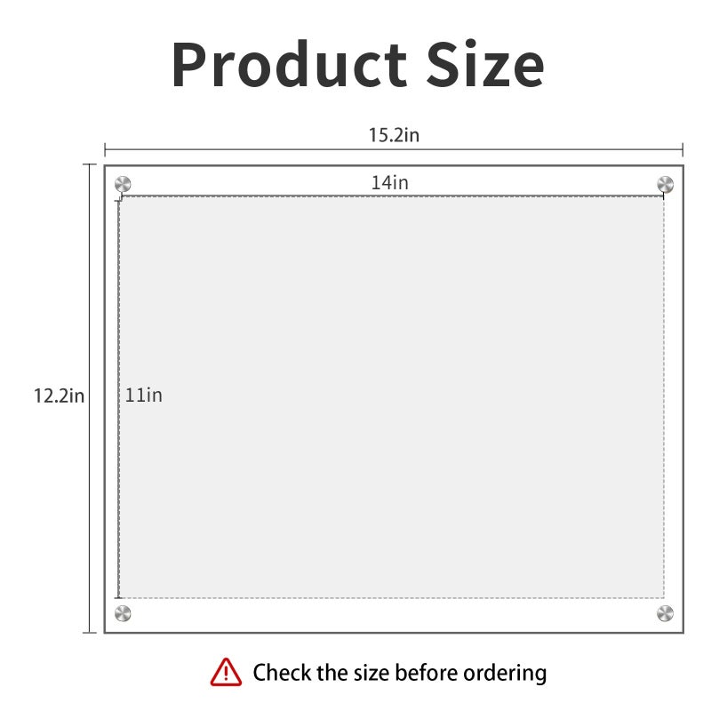 Kalami 11x14 Acrylic Wall Mount Picture Frame Self Adhesive, No Drill Holes Floating Frameless Clear Photo Frame for Diploma Certificate Degree Document Display Gallery Wall-Full Frame is 12x15 - Image 2