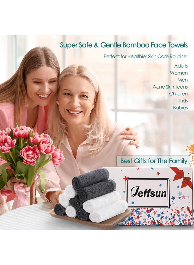 JEFFSUN Makeup Remover Towels 6 Pack, 13x13 inch XLarge Wash Cloths for Face and Body, Super Soft and Gentle Face Towels on Sensitive Skin, Easy to Rinse Grey Facial Cleaning Cloths for Bathroom - Image 4