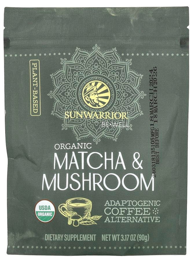 Sunwarrior Organic Matcha & Mushroom 3.17 oz (90 g) 