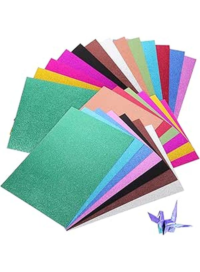 Pastel Glitter Cardstock 26 Sheets for DIY Crafts Card Making Scrapbooking - Image 1