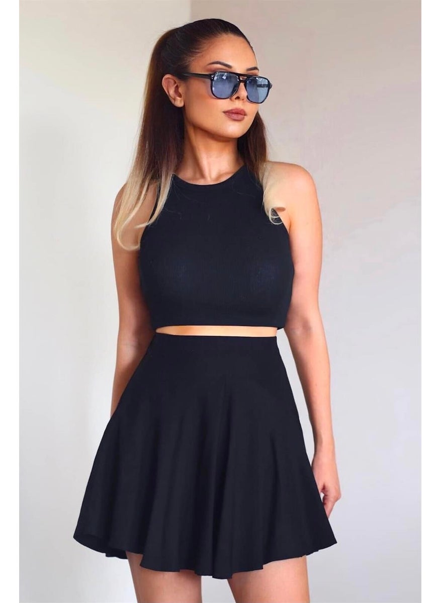 Ritnice - Women's Underwear Shorts Viscose Black Summer Flounce Short Skirt - Image 1