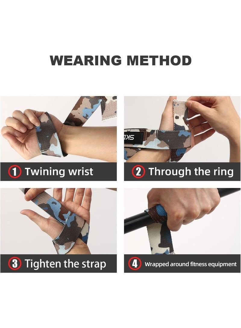 إس كي دي كي أحزمة رفع معصم من القطن الصلب مع أشرطة رفع معصم مبطنة بالنيوبرين وسيليكون مضاد للانزلاق - لرفع الأثقال وكمال الأجسام وXfit وتدريب القوة - Image 5