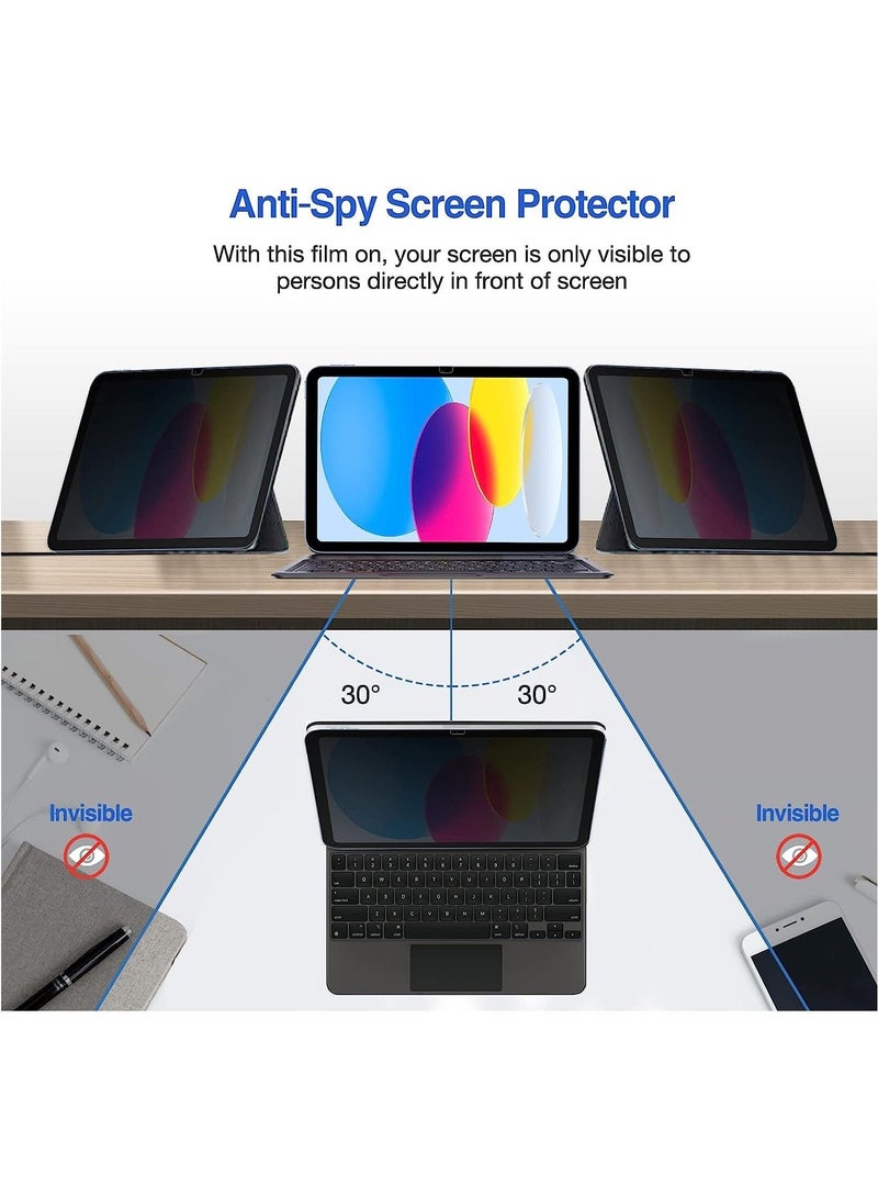 iPad 10th Generation 10.9 2022 Privacy Screen Protector A2696/A2757/A2777, Anti-Spy Tempered Glass Film Guard for iPad 10.9" 10th Gen 2022  - Image 2