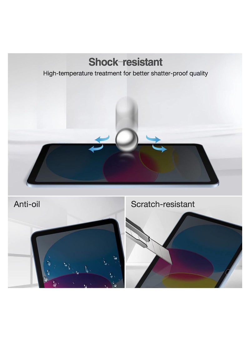 iPad 10th Generation 10.9 2022 Privacy Screen Protector A2696/A2757/A2777, Anti-Spy Tempered Glass Film Guard for iPad 10.9" 10th Gen 2022  - Image 4