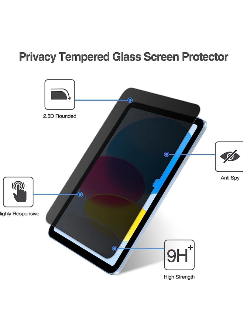 iPad 10th Generation 10.9 2022 Privacy Screen Protector A2696/A2757/A2777, Anti-Spy Tempered Glass Film Guard for iPad 10.9" 10th Gen 2022  - Image 3
