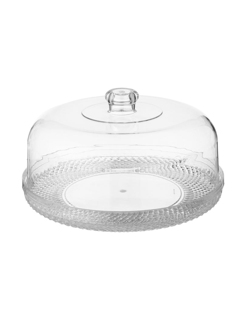 Acrylic cake plate White 30x26 cm  - Image 1