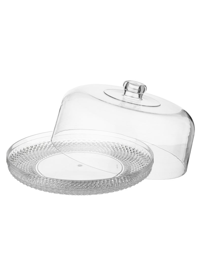 Acrylic cake plate White 30x26 cm  - Image 2