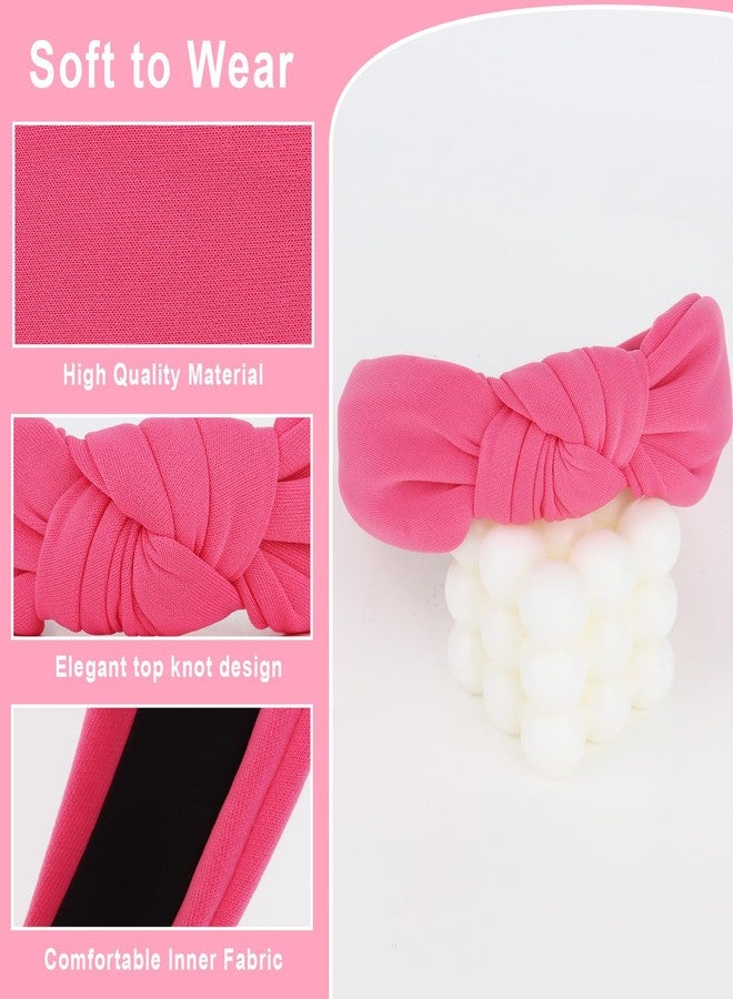 ACO-UINT Hot Pink Headbands for Women Knotted Headbands, Large Head Bands for Women's Hair Wide Head Bands, Thick HeadBand Womens Fashion Headband Hair Accessories for Women - Image 3
