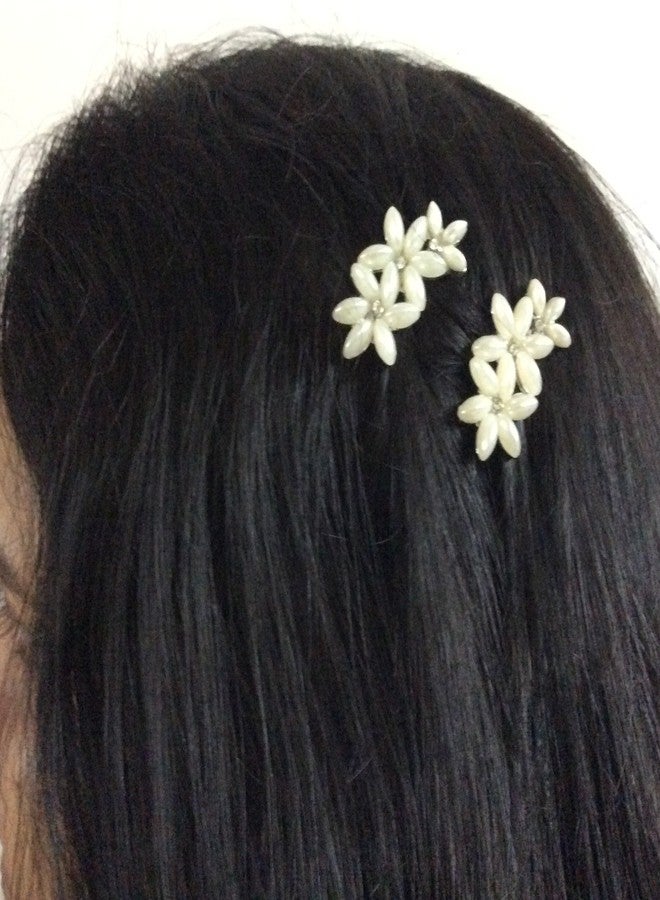 FURE B-Fashionable Pearl Flower Wireclasp Hair Pin - Image 2