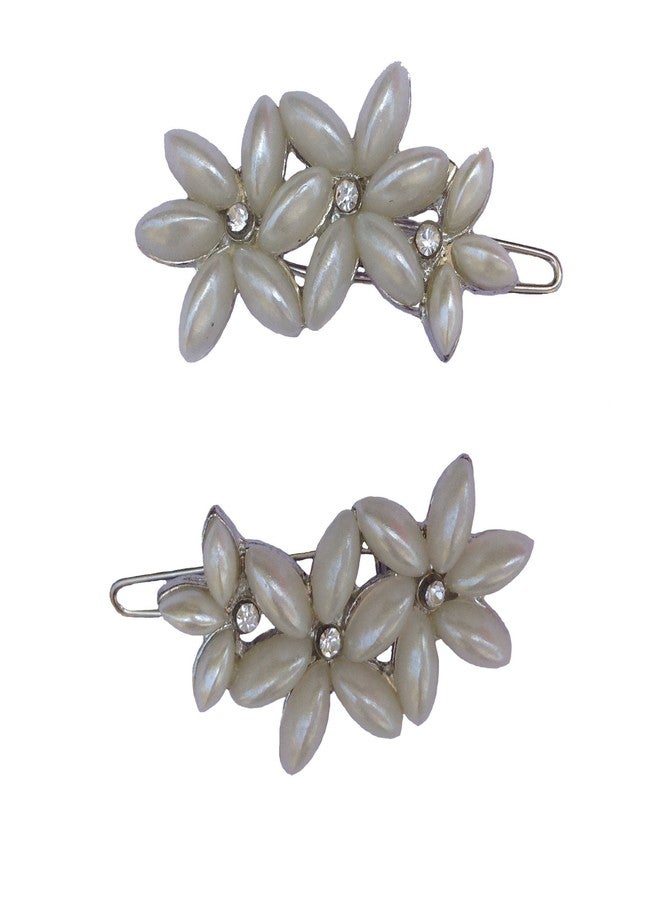 FURE B-Fashionable Pearl Flower Wireclasp Hair Pin - Image 1