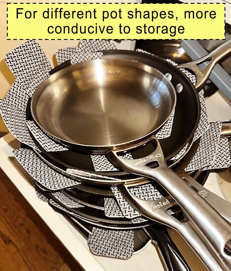 VANWYCHEN Pot and Pan Protectors 12 Pcs (10" 14" 15"), Pan Protectors for Stacking, Pots and Pans Dividers, Avoid Scratching Cookware Protectors - Image 5