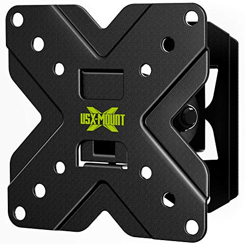USX MOUNT Small TV Wall Mount Monitor Bracket | RV TV Mount | with Swivel and Tilt VESA Wall Mount for 10-26 27 32 inch LED OLED TVs and Monitors - VESA Size Up to 100x100mm and 22lb Capacity-XMS002 - Image 1