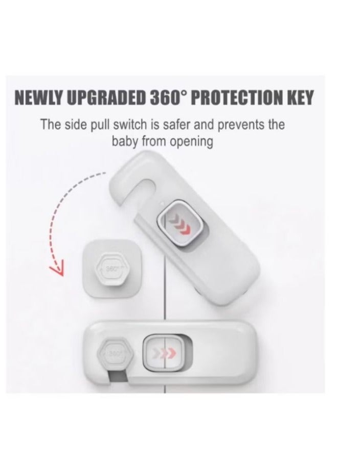 5 Pcs Baby Safety Cabinet Lock Security Protection Home Refrigerator Safety Buckle Child Anti Pinch Hand Drawer Door Locks - Image 3