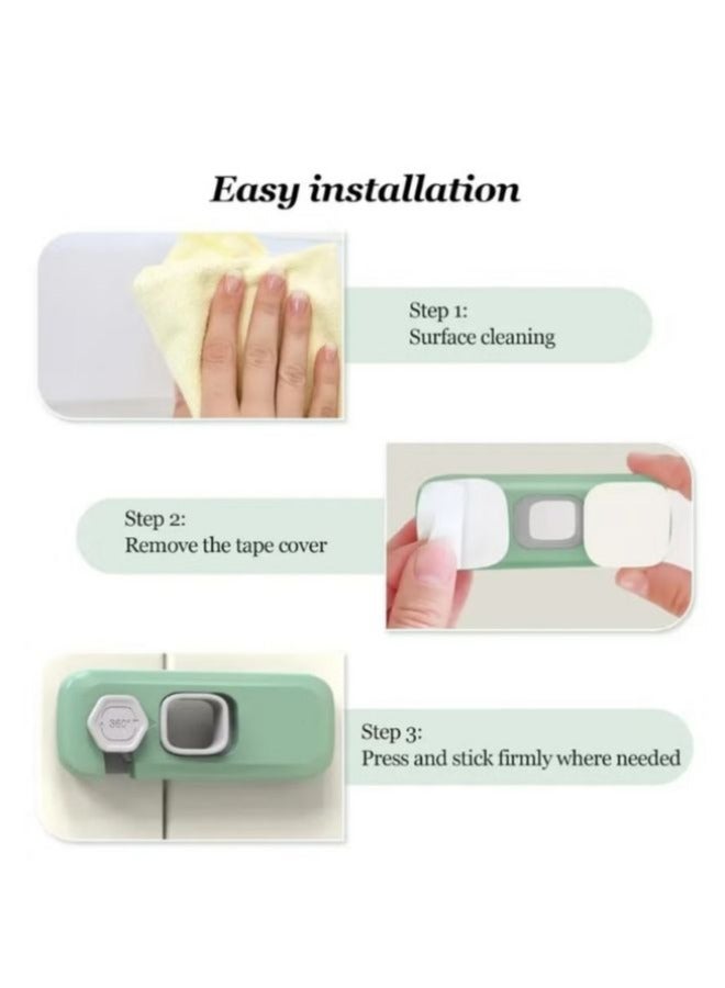 5 Pcs Baby Safety Cabinet Lock Security Protection Home Refrigerator Safety Buckle Child Anti Pinch Hand Drawer Door Locks - Image 4