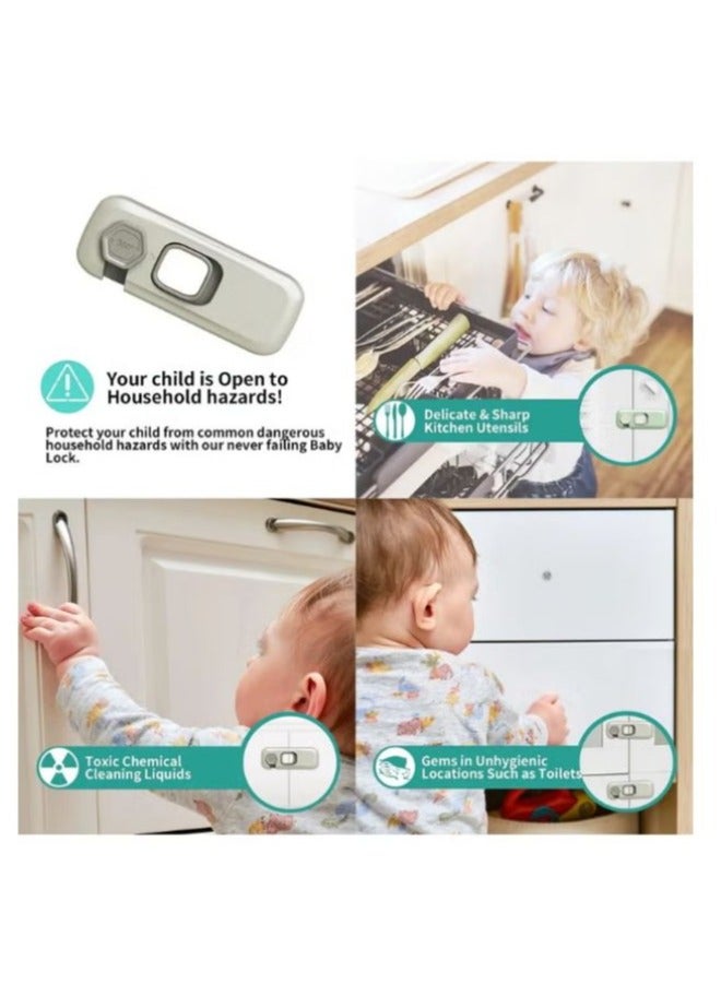 5 Pcs Baby Safety Cabinet Lock Security Protection Home Refrigerator Safety Buckle Child Anti Pinch Hand Drawer Door Locks - Image 5