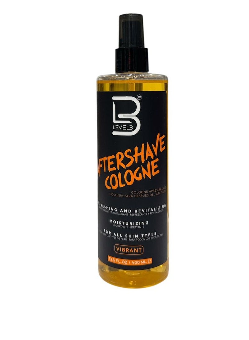 L3 AFTERSHAVE COLOGNE REFRESHING AND REVITALIZING MOISTURIZING FOR ALL SKIN TYPES VIBRANT 400ML