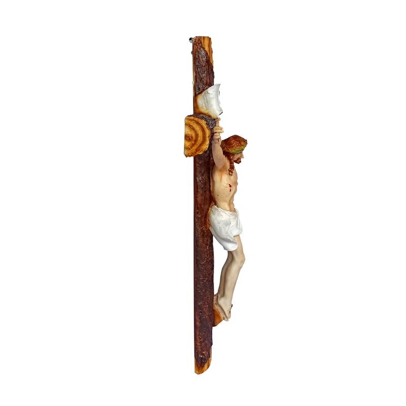 Newven 16 Inch Holy Cross Showpiece Idol Catholic Wall Decorative Christian Statues Figurine For Home Decor Craft Gifts For House Warming For Living Room - Image 4