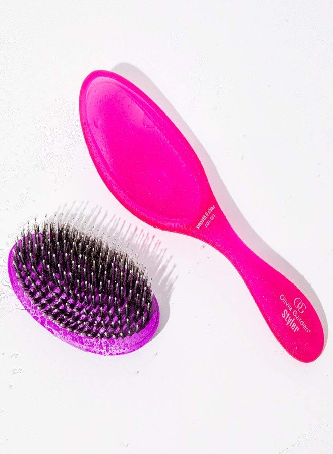 Olivia Garden OG Brush Styler, To Smooth and add Shine, All hair Types, removable cushion for easy cleaning, scalp hugging for scalp massage, gentle, for women, men and children, Black - Image 5