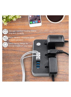Generic Power Strip with USB Ports，Universal Flat Plug，Power Socket with 6 Quick USB Port (5V 3.4A 17W) & 3 Outlets，6.5ft Heavy Duty Extension Cord  - Image 3