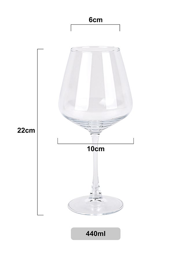 Ollieroo Wine Glasses Set of 6, 440ml Wine Glass with Stem, Perfect for Home, Restaurant, Dishwasher Safe, Lead-free, Clear, Durable Glassware - Image 4
