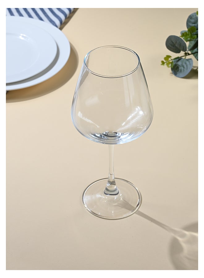 Ollieroo Wine Glasses Set of 6, 440ml Wine Glass with Stem, Perfect for Home, Restaurant, Dishwasher Safe, Lead-free, Clear, Durable Glassware - Image 2