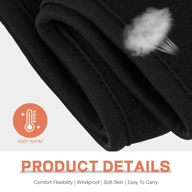 Komake Ear Warmers Headband, KOMAKE 2 Pack Earmuff Headband Fleece Earmuffs Running Headband Winter Ear Covers Moisture Wicking Sweatband Ski Sport Headband For Men & Women (Black+Gray) - Image 4