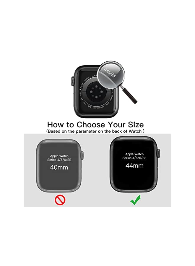 Jetech Case with Screen Protector Compatible with Apple Watch SE (2022/2020) /Series 6 5 4 44mm, Overall Protective Cover, Built-in Tempered Glass Film High Sensitivity, 2 Pack (Blue) - Image 3