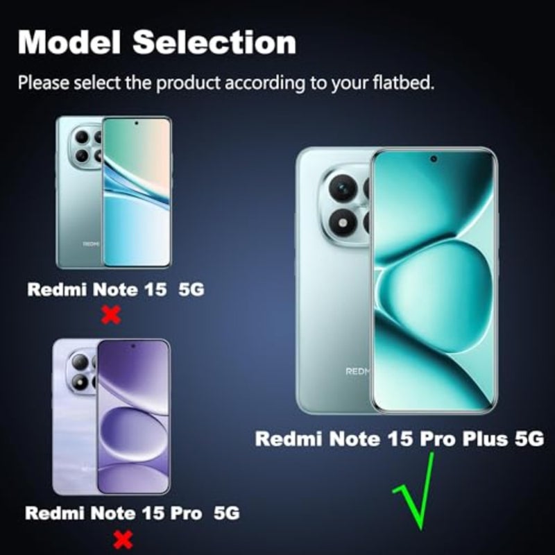حافظة مغناطيسية رفيعة لهاتف Redmi Note 15 Pro+/Plus 5G، غطاء حماية شفاف من البولي كربونات، مقاوم للانزلاق والخدش، حواف مرتفعة، شفاف/شفاف - Image 2
