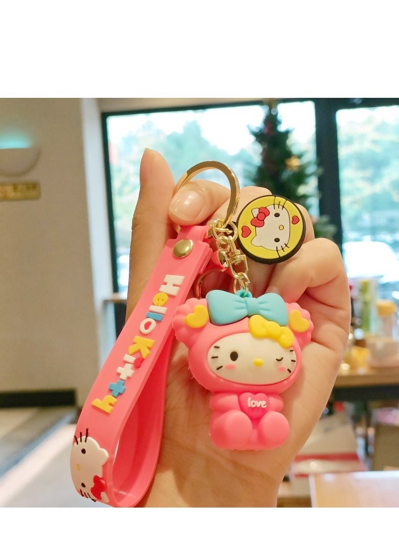 Sanrio Sanrio Hellokitty Q-version Blue Bow Keychain  - Image 2