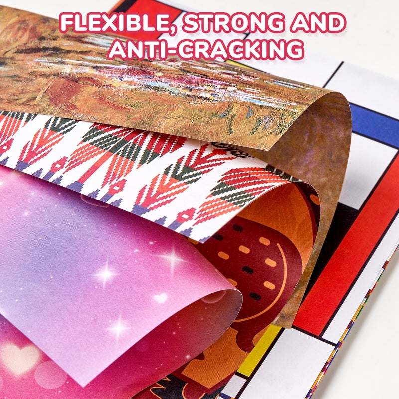 JoyCat Dreamy Fantasy Origami Paper - 50 Sheets 6x6 Inches - Double-Sided Ethereal Patterns for Magic, Mythical & Celestial Crafts - for Adults, Kids & Artists, Ideal for Scrapbooking. - Image 5