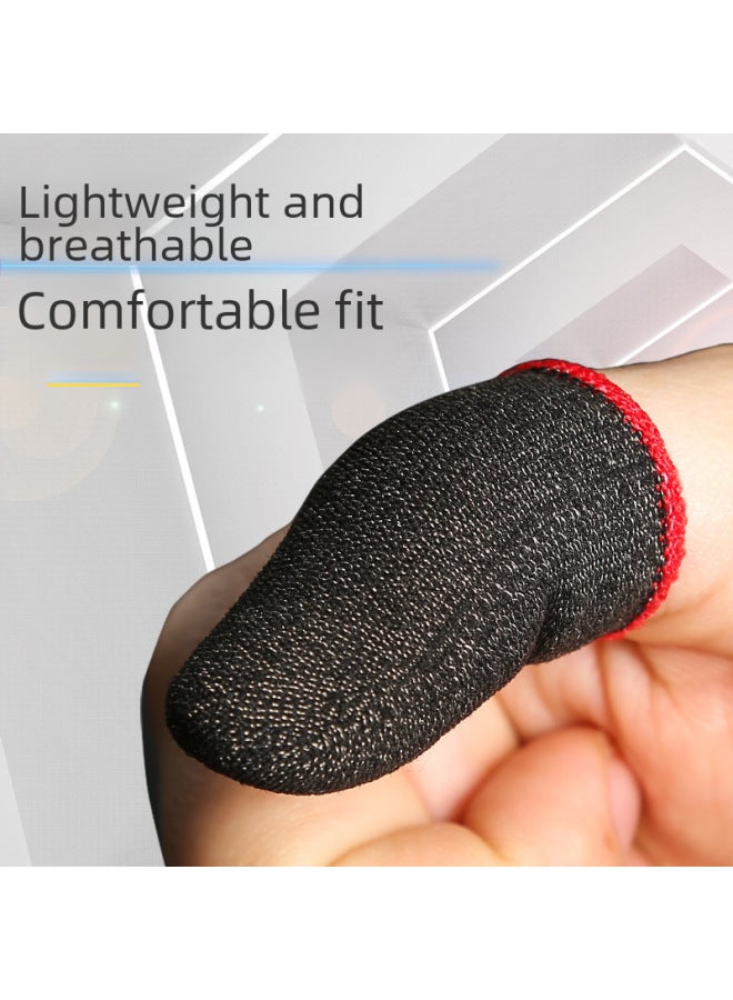 Neutral Game Finger Sleeve E-sports Chicken Finger Non-slip Mobile Phone Touch Screen Game Ultra-thin Silver Fiber Finger Sleeve Manufacturers - Image 3