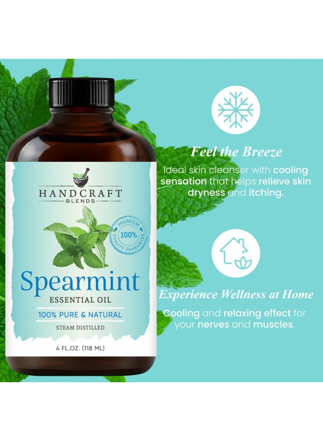 handcraft Blends Handcraft Spearmint Essential Oil - 100% Pure and Natural - Premium Therapeutic Grade with Premium Glass Dropper - Huge 4 fl. Oz  - Image 4