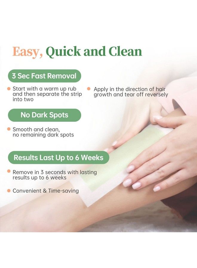 Beauty7 Wax Strips Hair Removal Body Wax Strips Kit Arms Legs Eyebrow Underarm Bikini 36 Strips 6 Calming Oil Wipes For Sensitive All Skin Types Women Men - Image 4