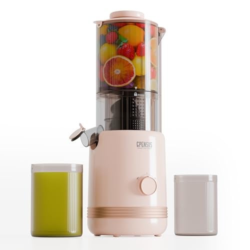 CPENSUS 110MM Chute Cold Press Juicer Machine for Home 200W Slow Juicer Machines with High Juice Yield for Whole Vegetables & Fruits, BPA Free Easy Cleaning & assembly - Image 1