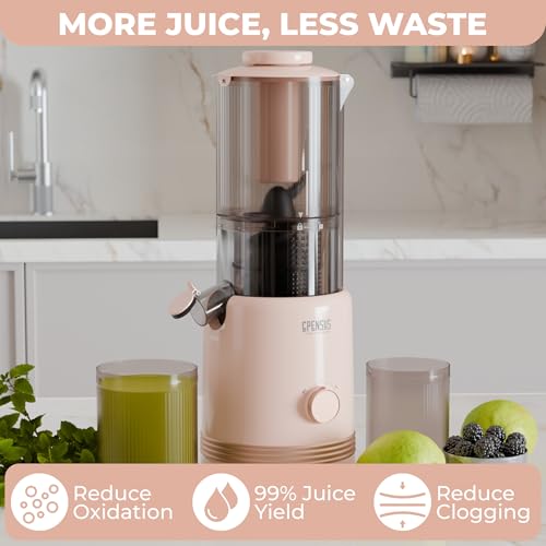 CPENSUS 110MM Chute Cold Press Juicer Machine for Home 200W Slow Juicer Machines with High Juice Yield for Whole Vegetables & Fruits, BPA Free Easy Cleaning & assembly - Image 5