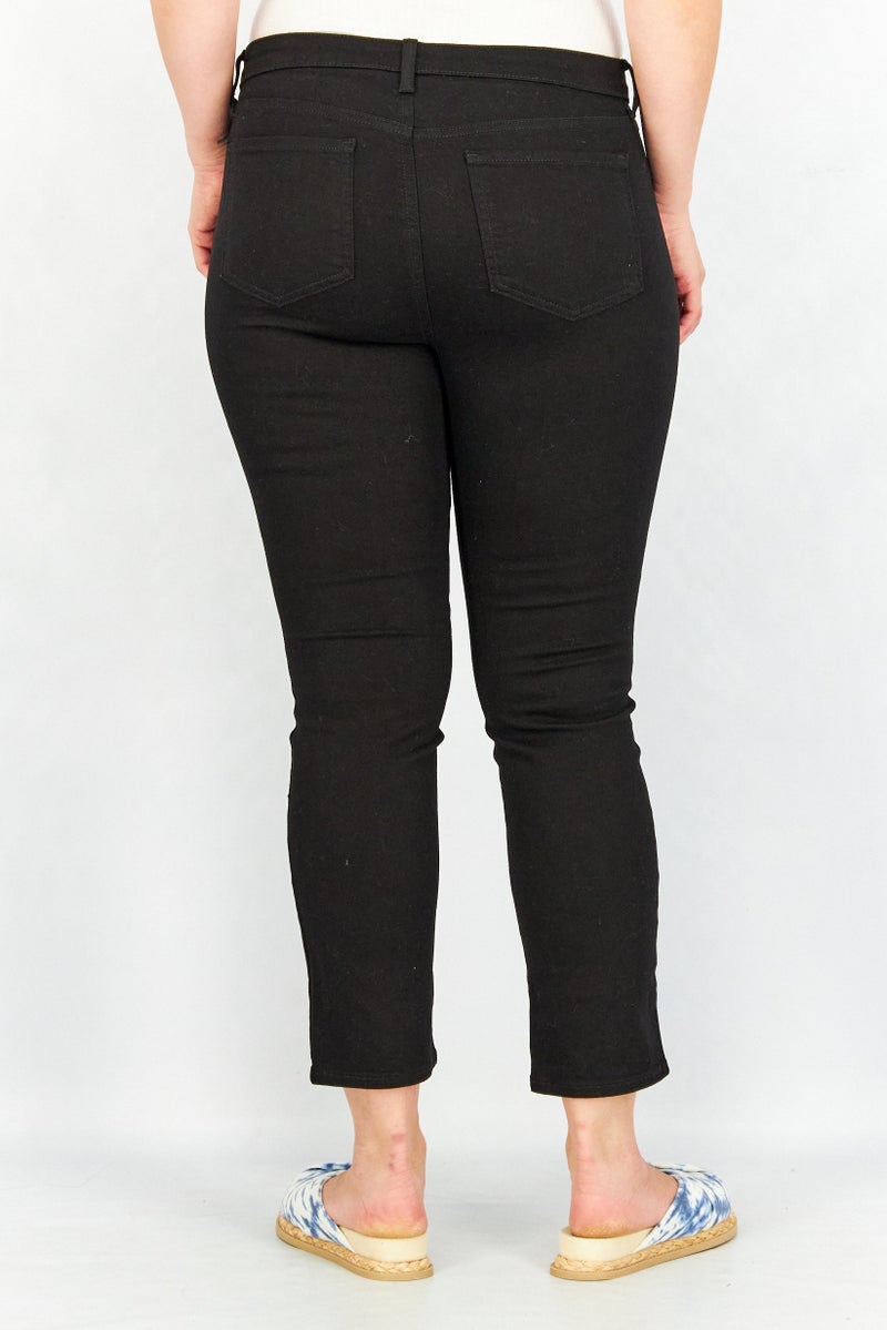 NYDJ Women Petite Size Five Pocket Style Jeans, Black - Image 2