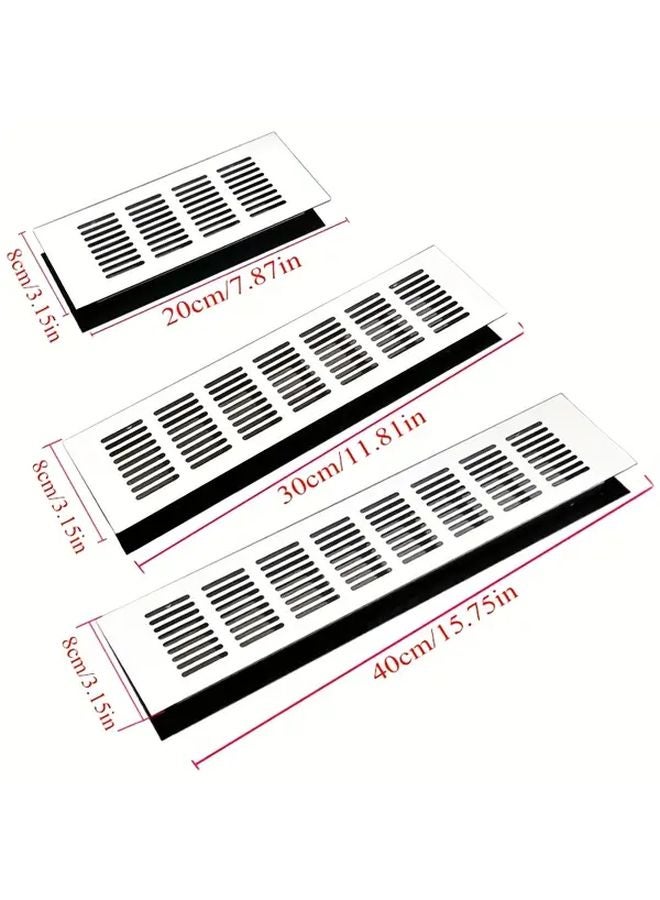 5 قطع أرضية سجلات فتحات 11.81 × 3.15 بوصة شفاطات تهوية عالية الجودة من الفولاذ - Image 5