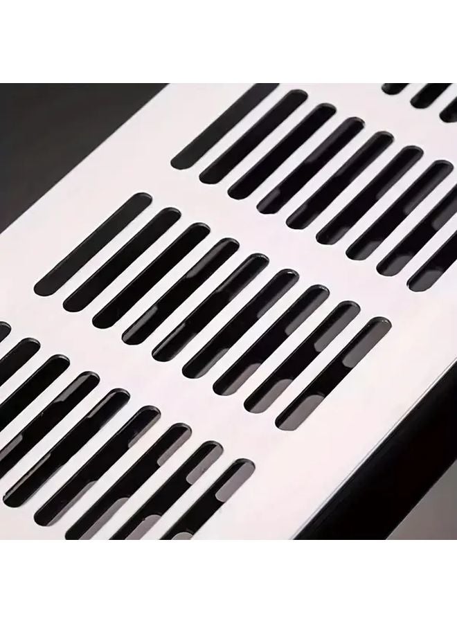 5 قطع أرضية سجلات فتحات 11.81 × 3.15 بوصة شفاطات تهوية عالية الجودة من الفولاذ - Image 3