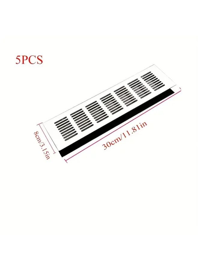 5 قطع أرضية سجلات فتحات 11.81 × 3.15 بوصة شفاطات تهوية عالية الجودة من الفولاذ - Image 1