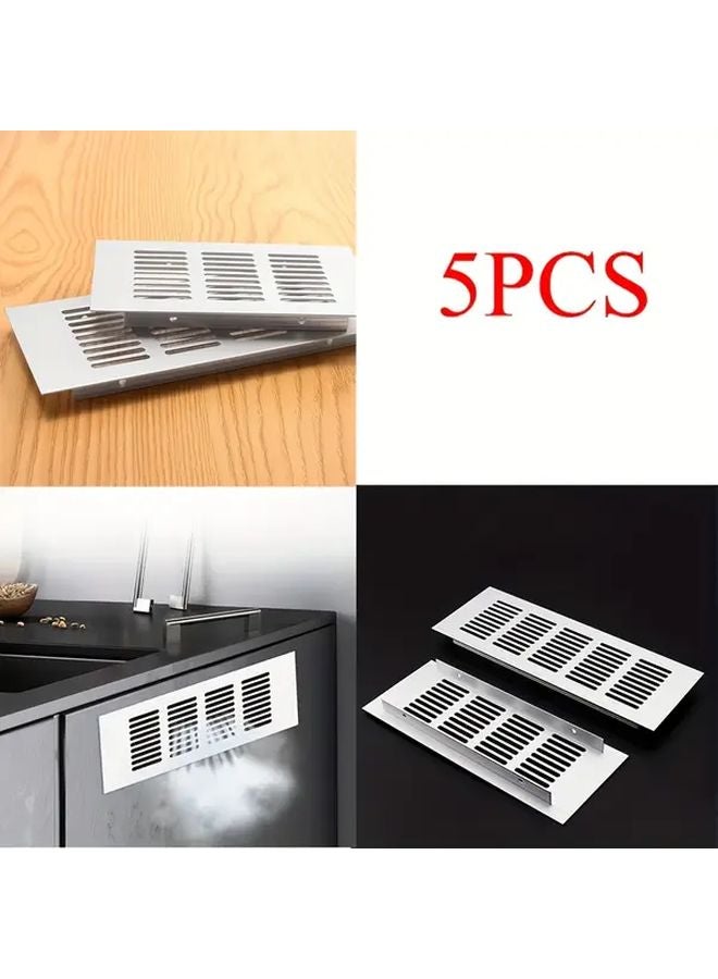 5 قطع أرضية سجلات فتحات 11.81 × 3.15 بوصة شفاطات تهوية عالية الجودة من الفولاذ - Image 2