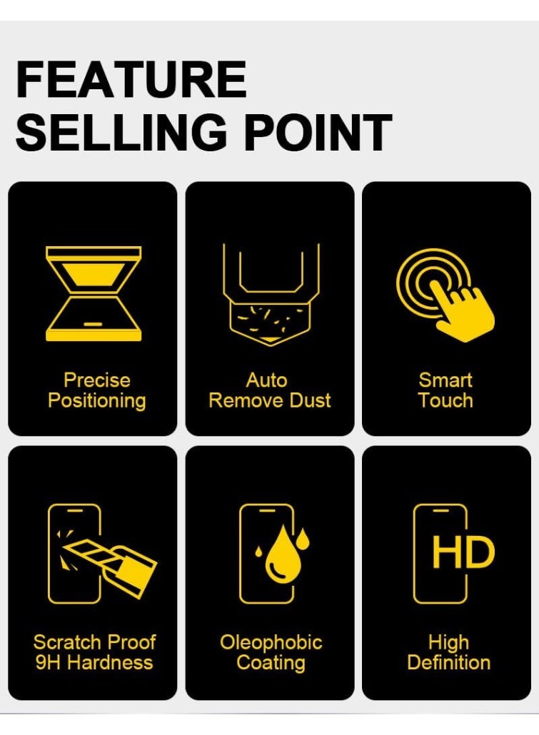 Tempered Glass Screen Protector for iPhone 17 Pro 6.3 inch with Dust Free Easy Application - Ultra Clear, Scratch Resistant, and HD Clear Screen Guard (Clear with Black Edges) - Image 3