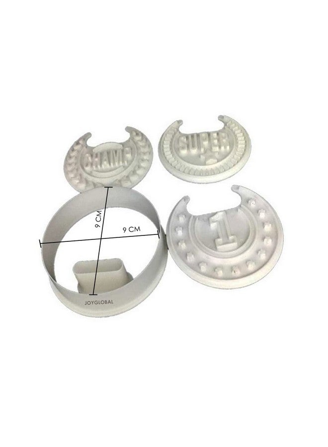 JoyGlobal Medal Champ Siper No. 1 Shape Fondant Gumpaste Sugarpaste Cookie Biscuit Cutter (Set of 4 Pieces) - Image 3