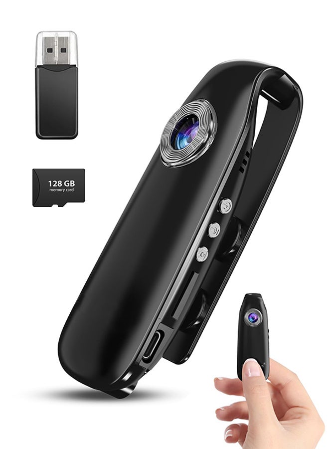 Generic Mini Body Camera with Audio and Video Recording 1080P 128GB Motion Detection Video Recorder Wearable POV Camcorder with Magnetic Pocket Portable DV for Cycling,Pets,Walking,Travaling  - Image 2