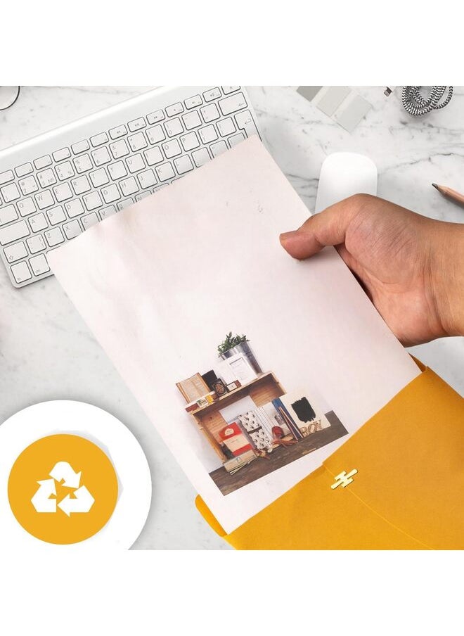 Generic 100PCS Clasp Envelopes Catalog Brown Kraft Large Envelopes with Clasp Closure and Gummed Seal for Business, Legal, Office, Home and School,Size,9X12  - Image 4