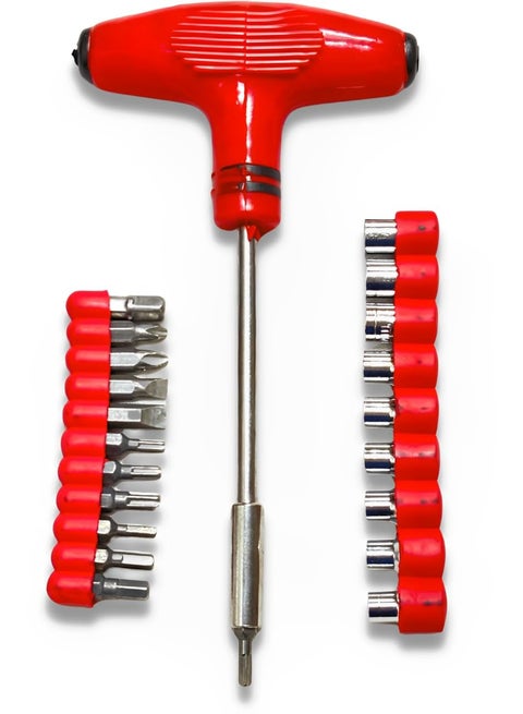 24 In 1 Screwdriver Set, Mini Screwdriver With 12Pcs Bits & 9Pcs Screw Sockets Repair Tool Kit