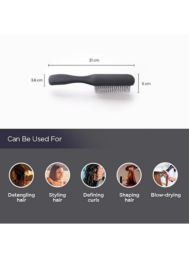 Homestic Hair Brush | Bristles Brush | Hair Brush With Paddle | Brush For Curly Wavy Hairs | Suitable For All Hair Types | Hair Brush Styling Hair | C19Blk | Black - Image 5