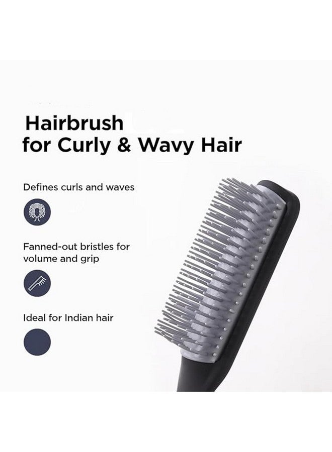 Homestic Hair Brush | Bristles Brush | Hair Brush With Paddle | Brush For Curly Wavy Hairs | Suitable For All Hair Types | Hair Brush Styling Hair | C19Blk | Black - Image 2