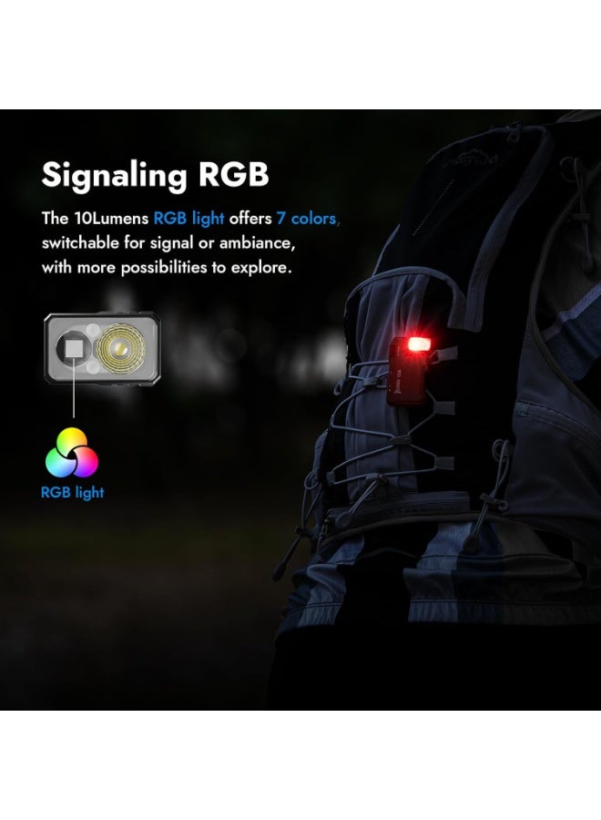 WUBEN G5 Flashlight Rechargeable Torch Light, 400 Lumens Super Bright Keychain Flashlight with RGB light, EDC Mini Magnetic Keychain Pocket Torch, Lightweight Camping Torch for Outdoor Home (Black) - Image 5