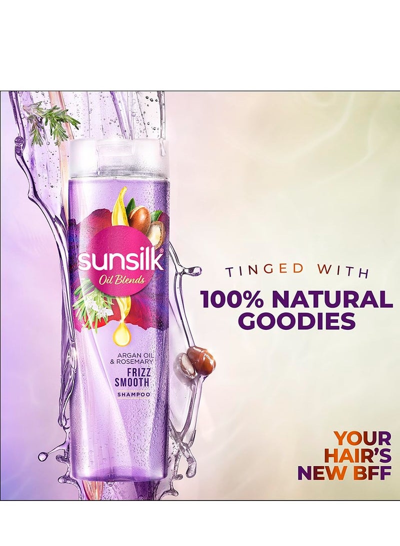 Sunsilk شامبو سنسيلك بزيت الأركان وإكليل الجبل لزيوت تنعيم الشعر المجعد | للشعر المجعد | بدون بارابين مضاف | 195 مل - Image 3